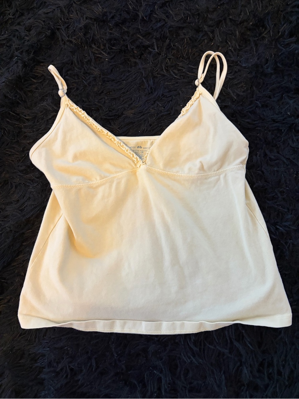 Brandy Melville Cream Lace-Trim Adjustable Cami